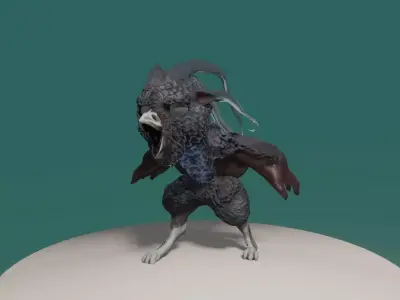 Crow Character Model Free low-poly 3D model