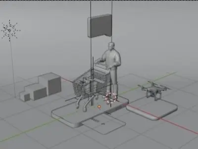 Cart-Based Mobile Shopping Made Easy 3D model