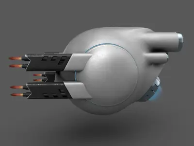 Sci-Fi Drone Game Ready Low-poly 3D model