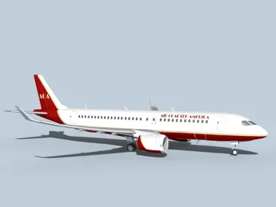 Bombardier CS100 Air Charter America 3D model
