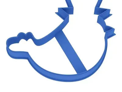 Bird in the hat cookie cutter for professional Free 3D print model