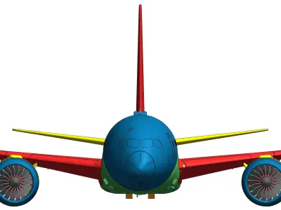 141111-8 Model kit Boeing 787-8 GEnx Up 3D print model