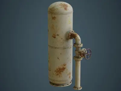 Indoor Gas Storage 1B Low-poly 3D model