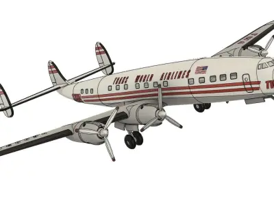 Lockheed L1049 super CONSTELLATION- 3D printed Scale model 3D print model
