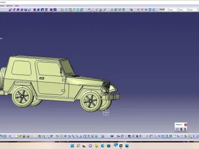 jeep wrangler sahara 1997 3D model