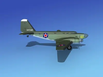 Douglas B-18A Bolo V06 3D model