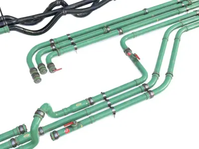 Modular Pipes - Oil Pipelines Low-poly 3D model