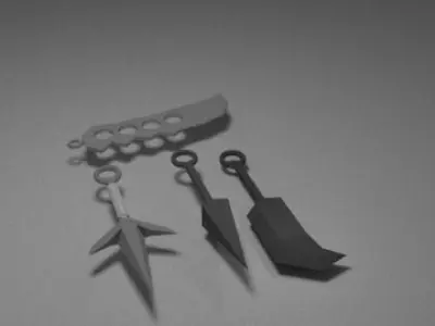 Ninja Weapon Set Low-poly 3D model