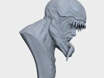  venom bust fan art 3D print model purchase