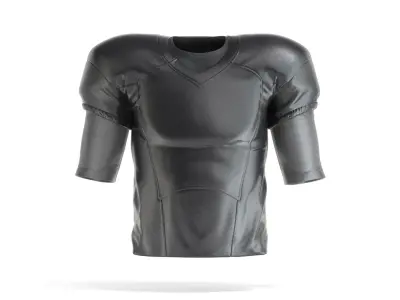 Black American Football Jersey - protect quarterback player uniform 3D model