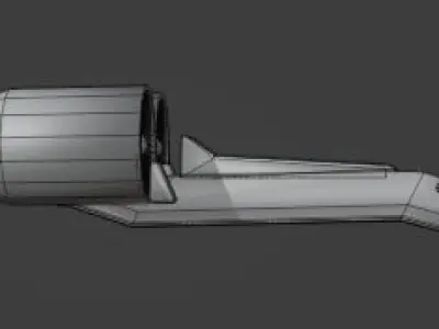 Soace motorcycle Free low-poly 3D model