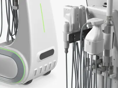 High Intensity Ultrasound Skin Lifting Machine White 3D model