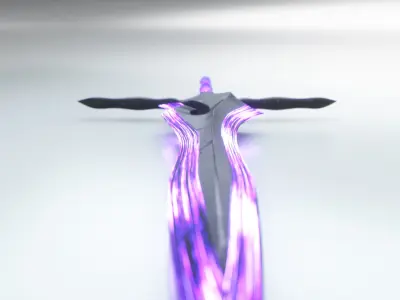 Magical Crystal Sword with Glowing Blade Low-poly 3D model