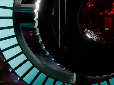 FREE Abandoned Space Station Scene Free 3D model