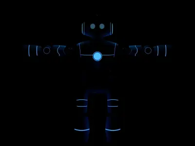 Futuristic Robot High Quality 3D Model 3D model