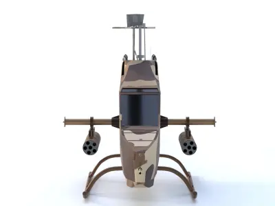 HESA Shahed 285 - AH-58A - ONE MAN ATTACK HELICOPTER -  Low-poly 3D model