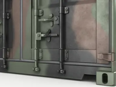 20ft Military Container Camouflage 3D model