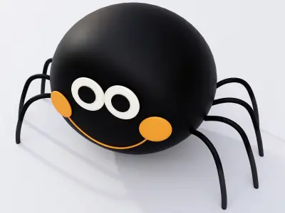 Cute spider low poly 3d model 1 3D model