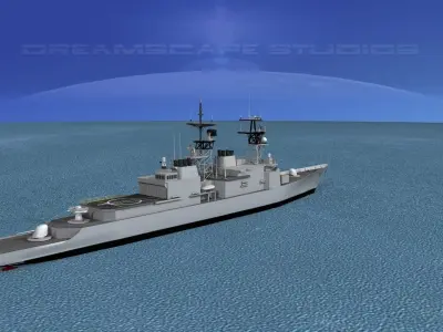 Spruance Class DD974 USS Compte De Grass 3D model