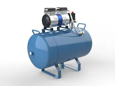 Air Compressor 1Hp 50lt 3D model