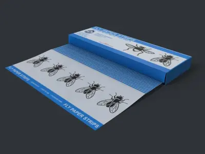 Fly Paper Strips Low-poly 3D model