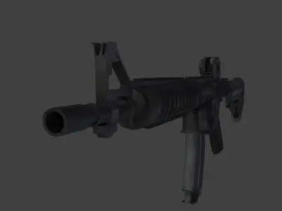 MK18 Assault Rifle  LOW POLY  Low-poly 3D model