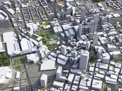 Atlanta Low-poly 3D model