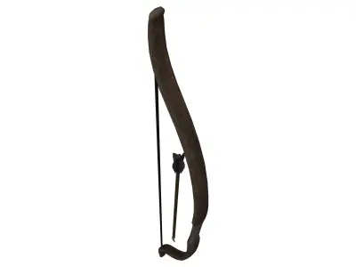 Hunter Bow With Arrow Low-poly 3D model