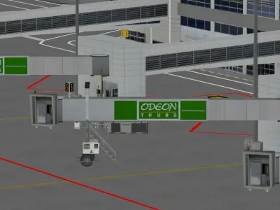 Lowpoly International Antalya Airport 3D Model Low-poly 3D model