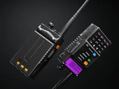 Baofeng Walkie-Talkie RAW Scan Transceptor de RAdio 3D model