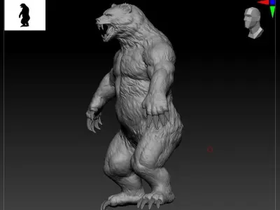 bear Rage beast strong sharp claw  3D model