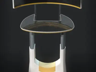 Excalibur standing computer terminal Low-poly 3D model