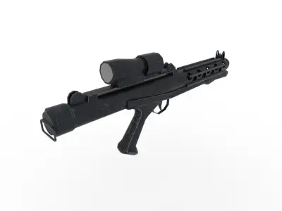 Star wars E-11 Blaster 3D model Game ready Free low-poly 3D model