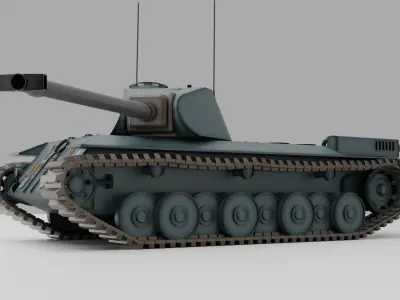 FCM 50T French medium tank Free 3D model