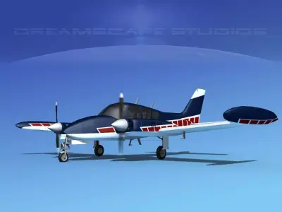 Cessna 320 Skyknight V06 3D model