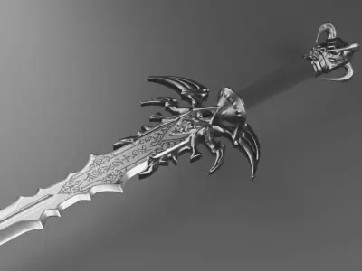 Demon Sword Low-poly 3D model
