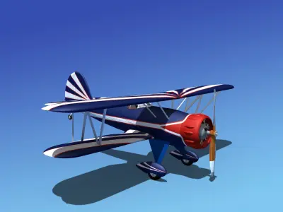 Waco YMF-5 V06 3D model