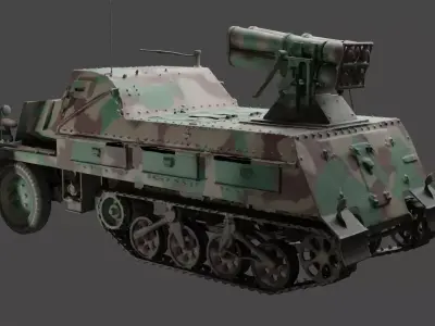 Sd Kfz 4 1     Panzerwerfer 42  WWII Warmashine 3D print model