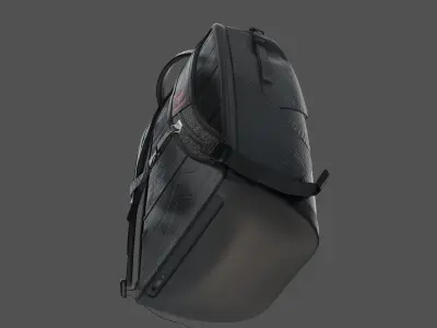 MSI Urban Raider Gaming Laptop Backpack Low-poly 3D model