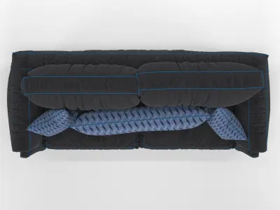 B and B sofa with pillows Free 3D model