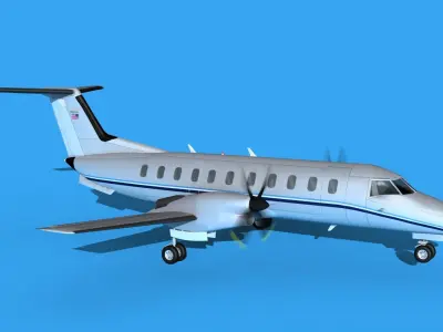 Embraer EMB120 Ameriflight 3D model