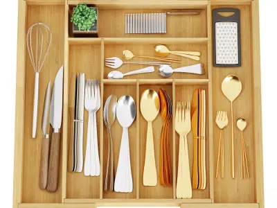 kitchen accessories Collection  Free low-poly 3D model