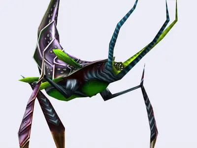 3DRT - Insectoid Monster Boss Low-poly 3D model