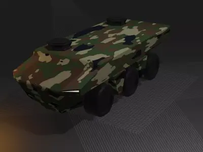 Armored vehicle Low-poly 3D model