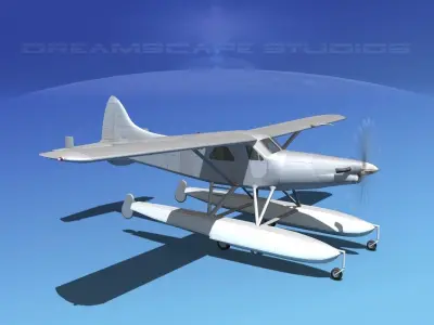 DHC-2T Turbo Beaver Bare Metal 3D model