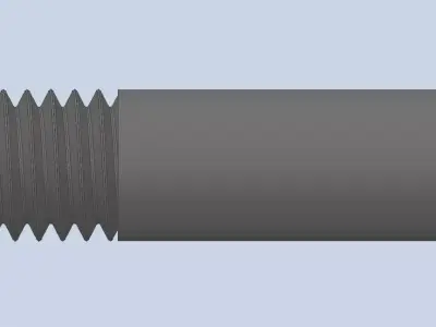 Bolt Partial Thread Hexagonal Head M8x50mm 3D model