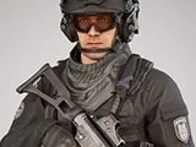 Casual Soldier 18 Low-poly 3D model