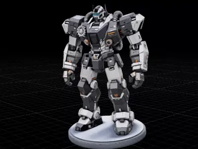 Sci-Fi Mech Robot 3D Printable Model  3D print model