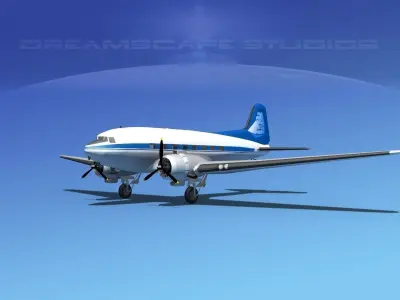 Douglas DC-3 Baltimore Clipper 3D model