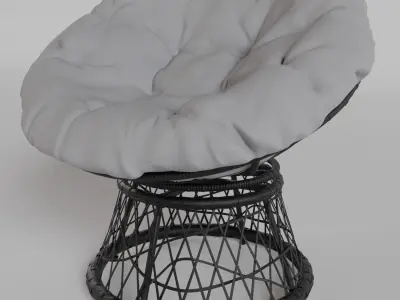 3D Model of a Wicker Armchair - 6 Color Variations Free 3D model